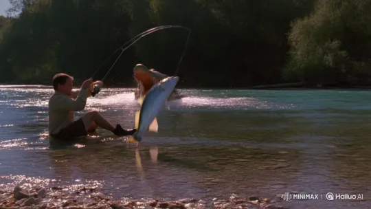 Fisherman, Fish, and Alligator: A Chaotic Catch – AI Generated Video | Hailuo AI