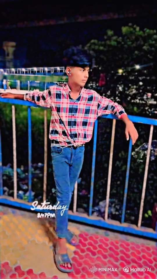 Young Man Poses at Night, Connects with Camera – AI Generated Video | Hailuo AI