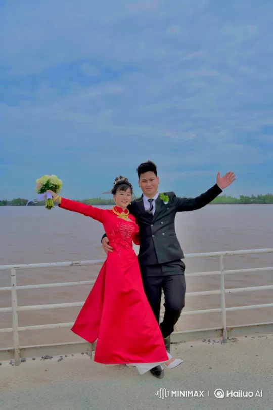Couple Engages in Energetic Kung Fu Exchange – AI Generated Video | Hailuo AI