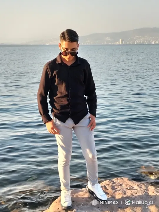 Young Man Detained by Police on Seaside Rock – AI Generated Video | Hailuo AI