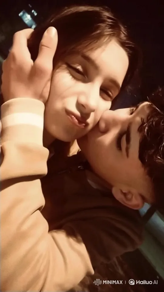 Young Family's Intimate Nighttime Embrace Captured on Video – AI Generated Video | Hailuo AI