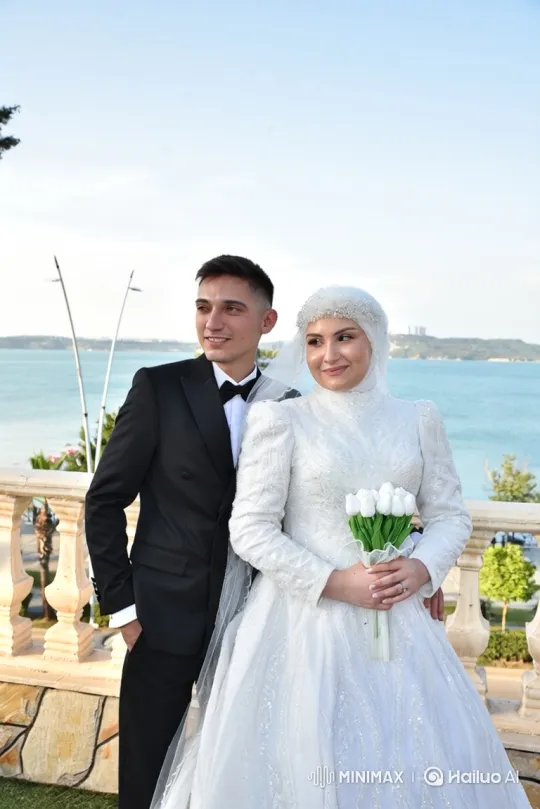 Family Embraces at Elegant Outdoor Wedding Reception – AI Generated Video | Hailuo AI