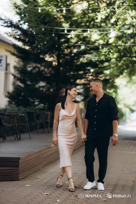 Family Reunion: Couple and Children Walk Together – AI Generated Video | Hailuo AI