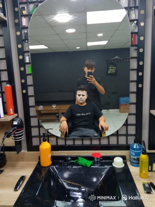 Young Man Detained by Police in Barbershop – AI Generated Video | Hailuo AI