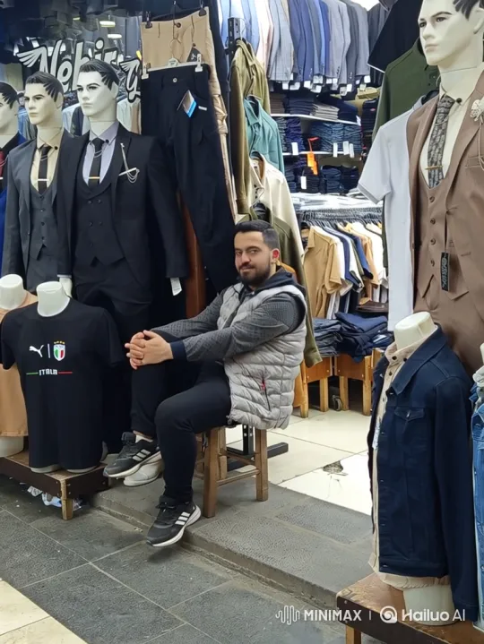 Man Detained by Police in Clothing Store Alley – AI Generated Video | Hailuo AI