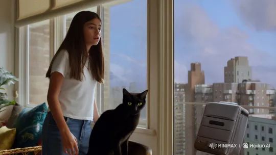 Girl Flies from São Paulo to New York with Cat in Earthquake Sky – AI Generated Video | Hailuo AI