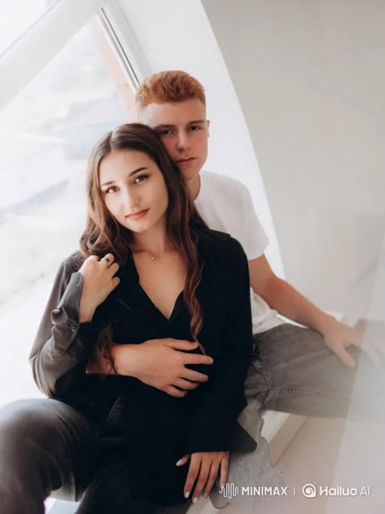 Family Moment: Couple and Daughter's Warm Hug – AI Generated Video | Hailuo AI