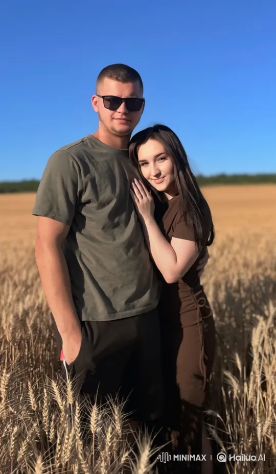 Family Embrace in Wheat Field at Sunset – AI Generated Video | Hailuo AI