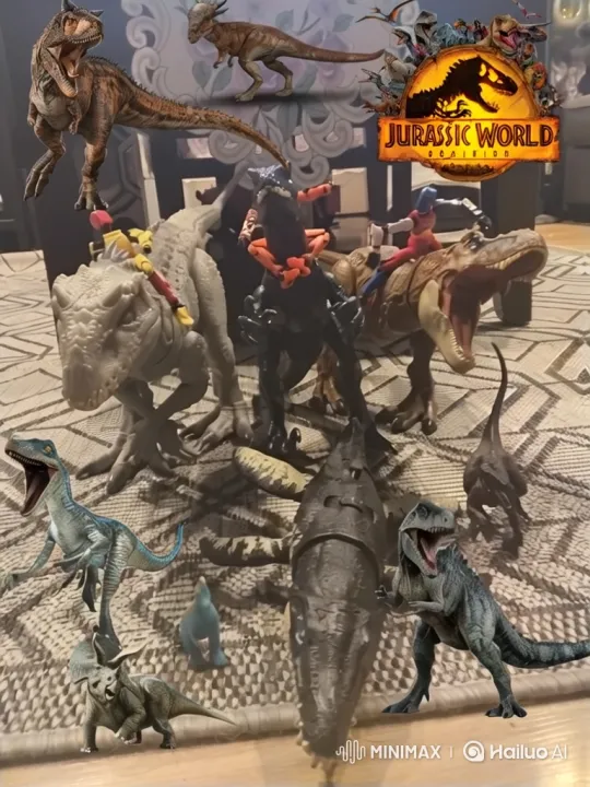 Jurassic World Dominion: Dinosaur Stampede and Battle Sequence – AI Generated Video | Hailuo AI