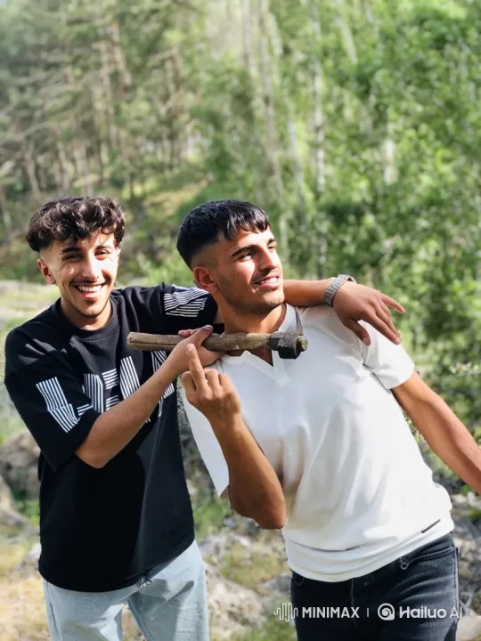 Young Men Found by Police in Woods with Pickaxe – AI Generated Video | Hailuo AI