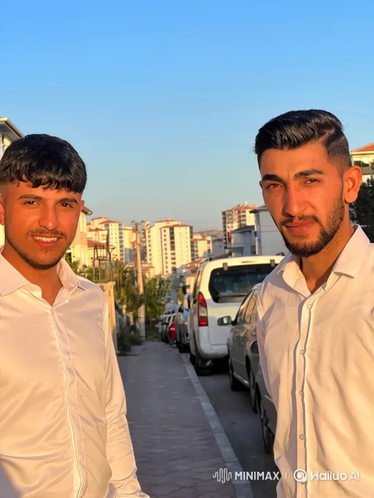 Two Men Flee from Authorities in Residential Street – AI Generated Video | Hailuo AI