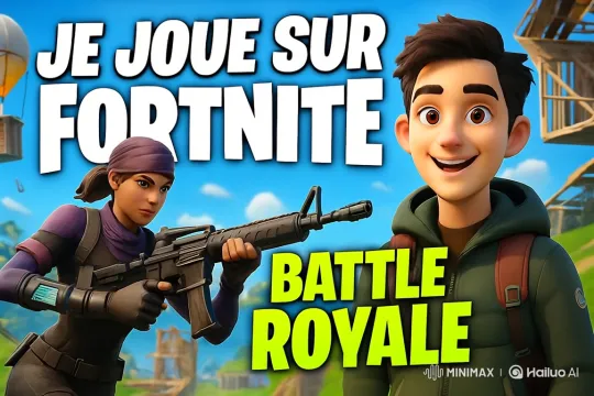 Dynamic Introduction to Fortnite Battle Royale – AI Generated Video | Hailuo AI