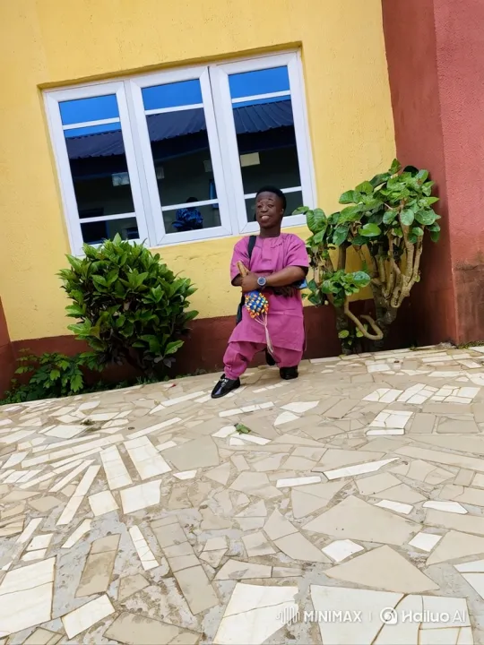 Dwarf Man in Traditional Attire Walks Across Courtyard – AI Generated Video | Hailuo AI