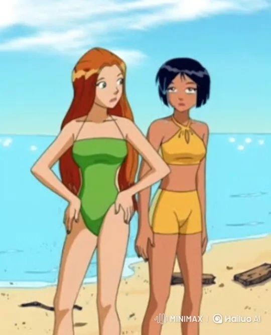 Beach Kiss: Two Women Embrace After Ocean Splash – AI Generated Video | Hailuo AI