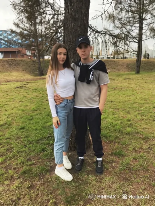 Couple and Daughter's Joyful Reunion in Park – AI Generated Video | Hailuo AI