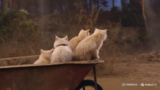 Persian Cats Launched in Ultra-Realistic Action Scene – AI Generated Video | Hailuo AI