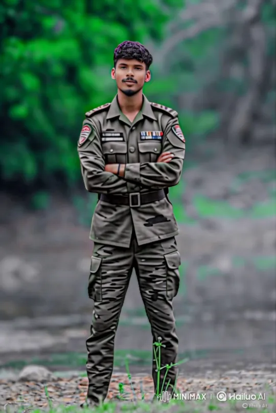 Young Man in Uniform Meets Man Resembling Modi – AI Generated Video | Hailuo AI