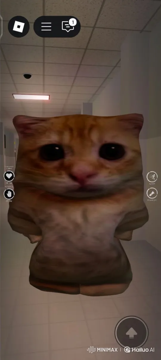 Orange Cat Creature Dancing in Video Game Hallway – AI Generated Video | Hailuo AI