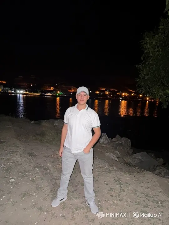 Young Man Detained by Police on Nighttime Path – AI Generated Video | Hailuo AI