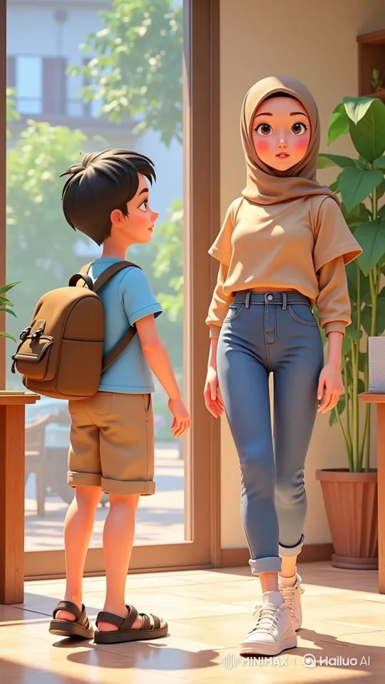 3D Animated Meeting Scene with Boy and Woman – AI Generated Video | Hailuo AI