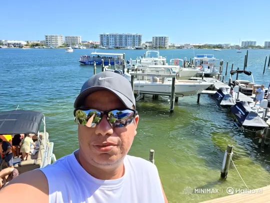 Man on Pier Sends Birthday Kiss to Sister – AI Generated Video | Hailuo AI