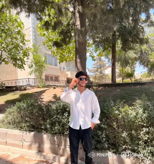 Couple Poses Happily in Sunny Outdoor Setting – AI Generated Video | Hailuo AI
