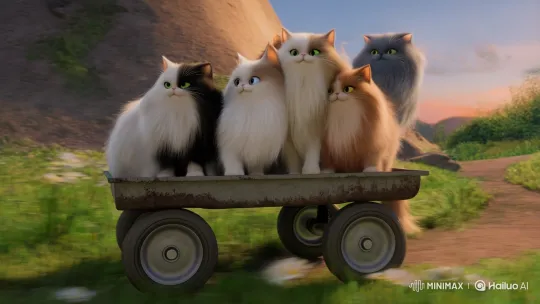 Persian Cats' Chaotic Motocross Splashdown in Swamp – AI Generated Video | Hailuo AI