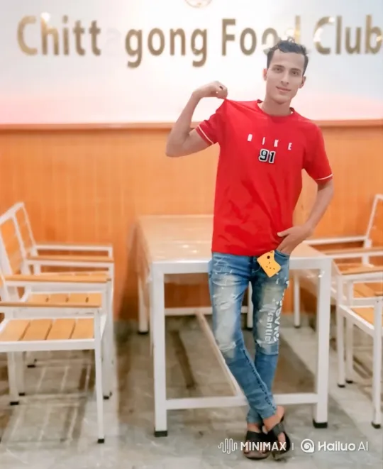 Young Man Poses with a Confident Smile at Chittagong Food Club – AI Generated Video | Hailuo AI