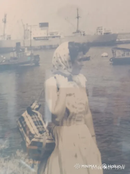 Woman Observes Bustling Harbor in Vintage-Inspired Video – AI Generated Video | Hailuo AI