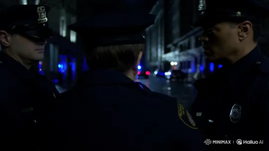 Nighttime Arrest: First-Person Perspective on a City Street – AI Generated Video | Hailuo AI