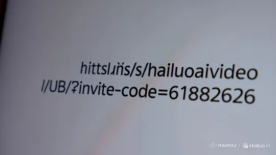 Static Display of URL Text on Digital Screen – AI Generated Video | Hailuo AI
