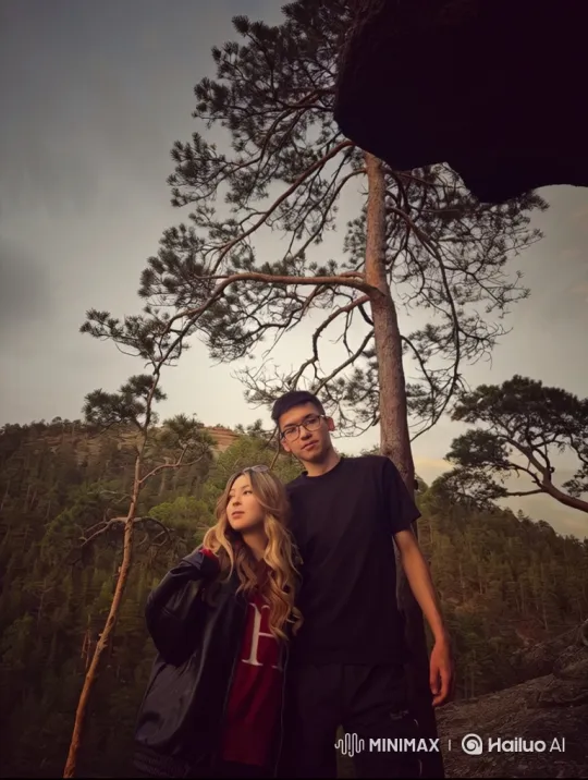 Family Embrace in Forest with Loving Gaze – AI Generated Video | Hailuo AI