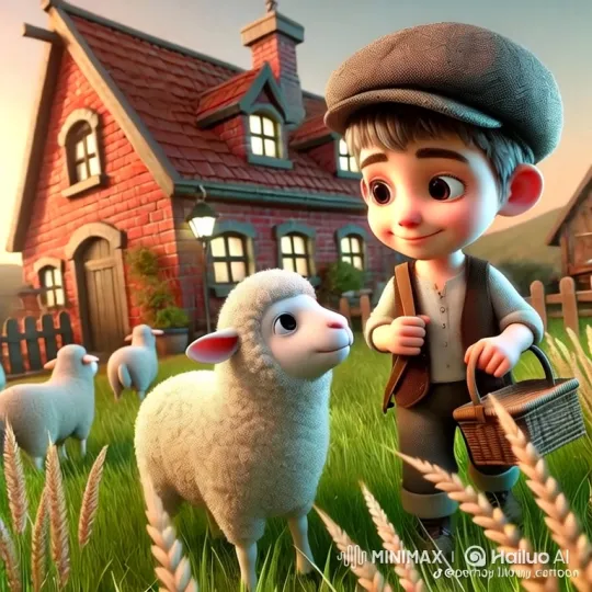 Boy Attempts to 'Talk' to His Pet Sheep in Hilarious Video – AI Generated Video | Hailuo AI