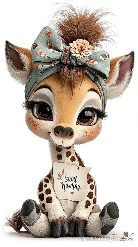 Adorable Cartoon Animal Greets with "Good Morning" – AI Generated Video | Hailuo AI
