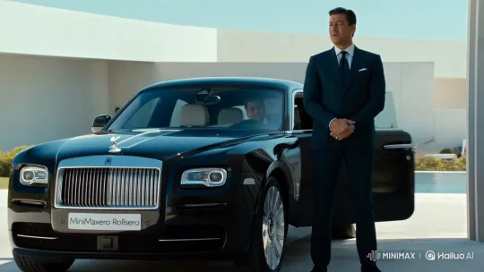 Salman Khan greets and hugs a man beside a Rolls Royce – AI Generated Video | Hailuo AI