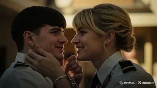 Intimate Moment: Couple's Close-Up Anticipation – AI Generated Video | Hailuo AI