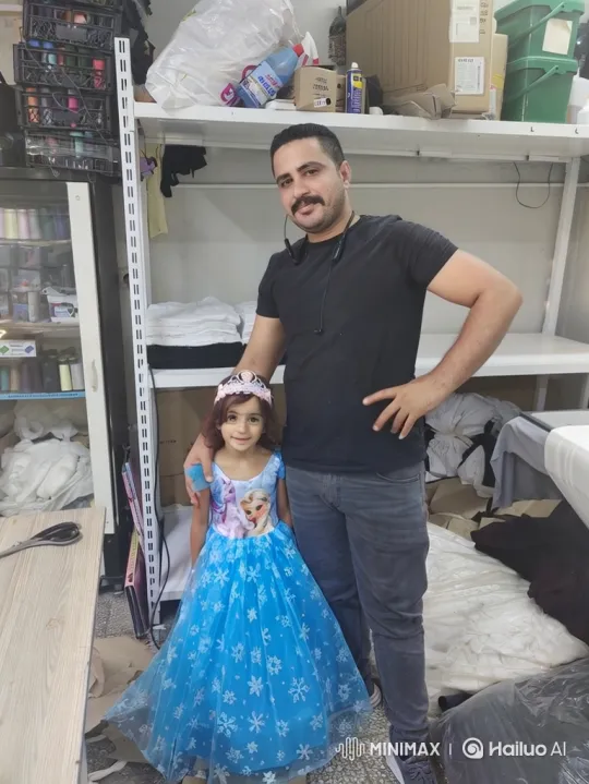 Father and Daughter's Playful Mock Fight in Workshop – AI Generated Video | Hailuo AI