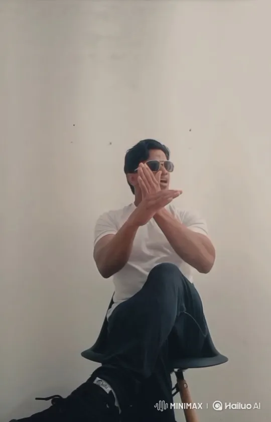 Meditative Hand Gesture Practice by Seated Man – AI Generated Video | Hailuo AI