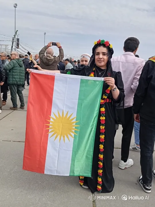 Woman Arrested Amidst Plaza Crowd with Flag – AI Generated Video | Hailuo AI