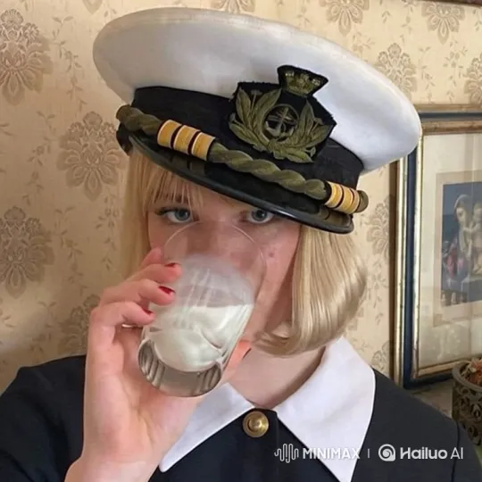 Young Woman Sips Milk in Static Close-Up – AI Generated Video | Hailuo AI