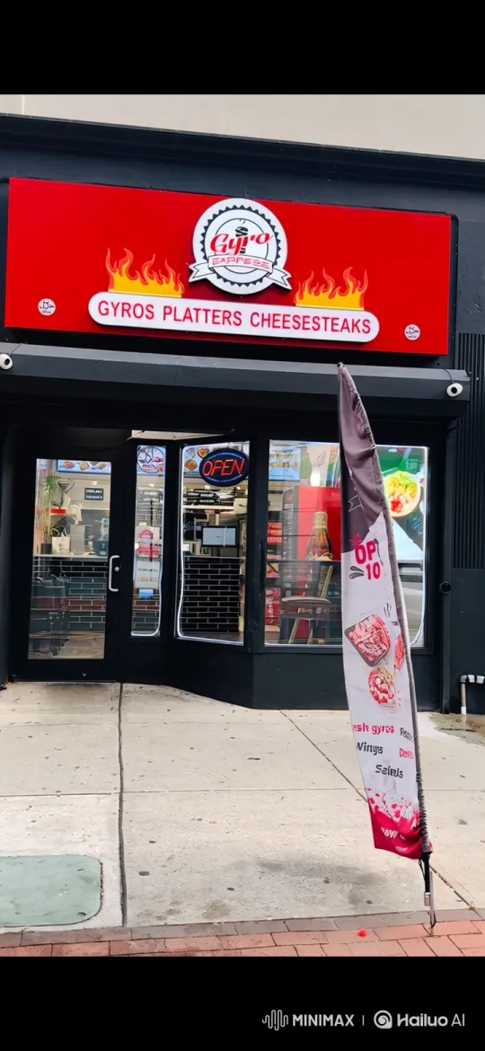 Alien Reporter Covers "Gyro Express" on City Sidewalk – AI Generated Video | Hailuo AI