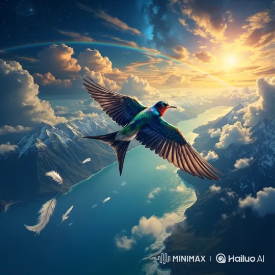 Bird's Majestic Flight and Cinematic Journey – AI Generated Video | Hailuo AI