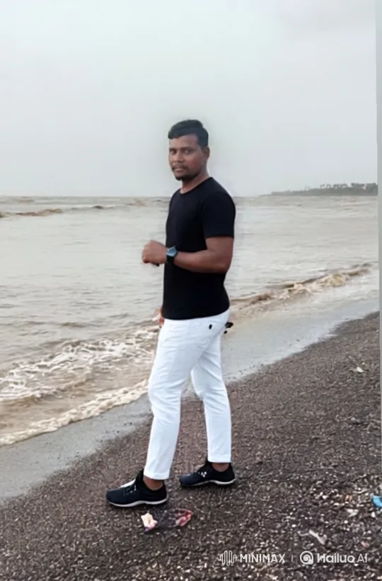 Woman Removes Coat on Desolate Beach Amid Overcast Sky – AI Generated Video | Hailuo AI
