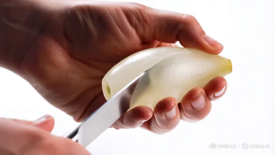 Mesmerizing Close-Up of Fruit Slicing with Crystalline Texture – AI Generated Video | Hailuo AI