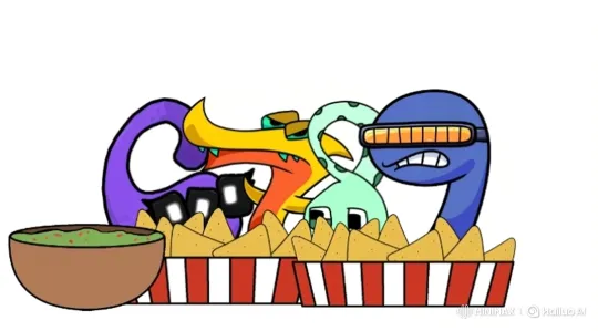Animated Characters Enjoying Snack in Static Scene – AI Generated Video | Hailuo AI