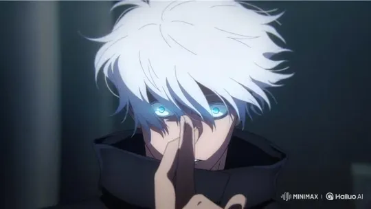 Protagonist with Spiky White Hair Engages in Aerial Combat Above Cityscape – AI Generated Video | Hailuo AI