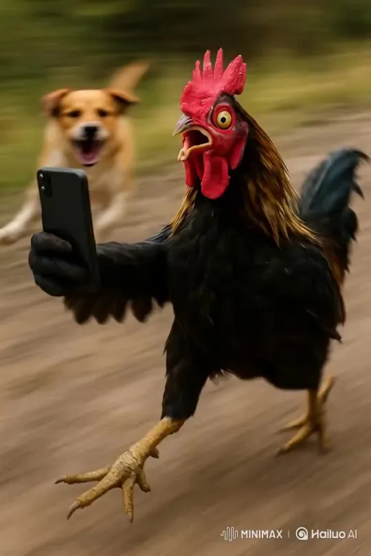 Dog Lies Behind Chicken – AI Generated Video | Hailuo AI