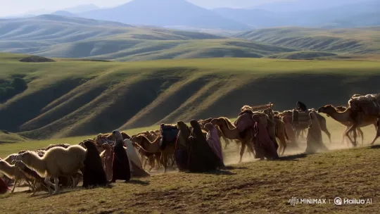 Nomadic Tribes Migrate Across North Khorasan's Foothills – AI Generated Video | Hailuo AI