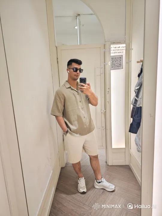Young Man's Arrest in Fitting Room Interrupts Selfie Video – AI Generated Video | Hailuo AI