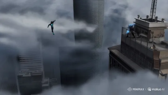Invincible Engages in Aerial Battle Over Centris City – AI Generated Video | Hailuo AI